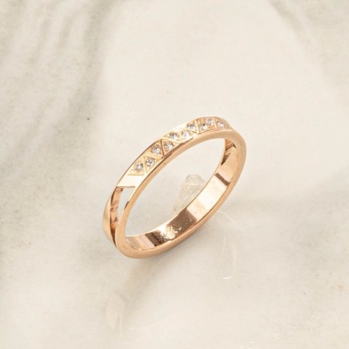 Nhẫn CDE Eternity Anniversary Crystal Rose Gold Ring CDE8006.RG