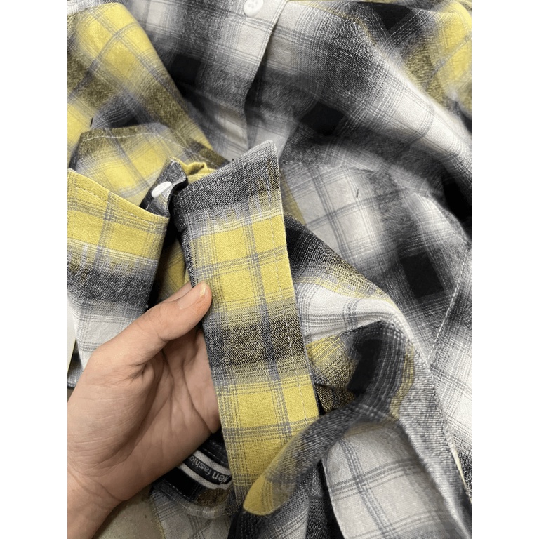 (Free Ship) Mẫu Siêu Hot Áo Sơ MI Caro Nam Nắp Túi Trơn Vải Cotton Xịn 3 Màu Phối Cực Trendy Thời Thượng HK Cam Kết Y hì