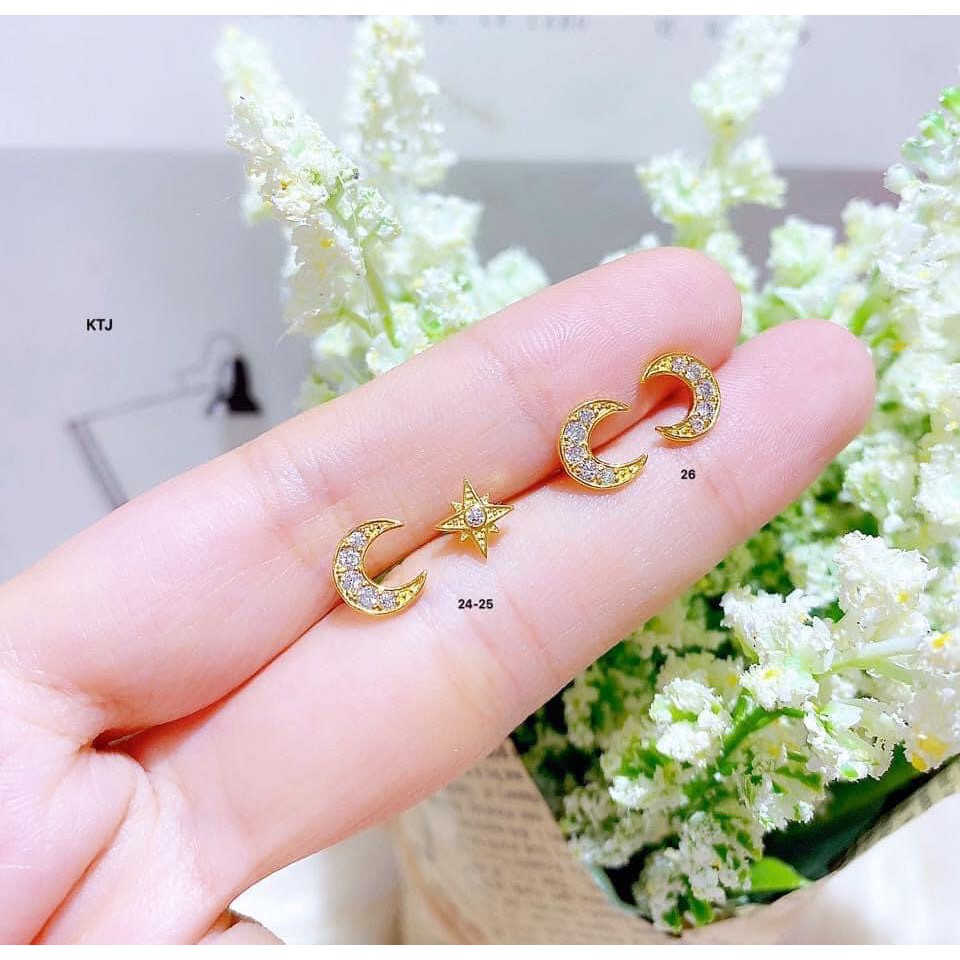 Bông tai, nụ tai nữ cao cấp , có giấy của tiệm
