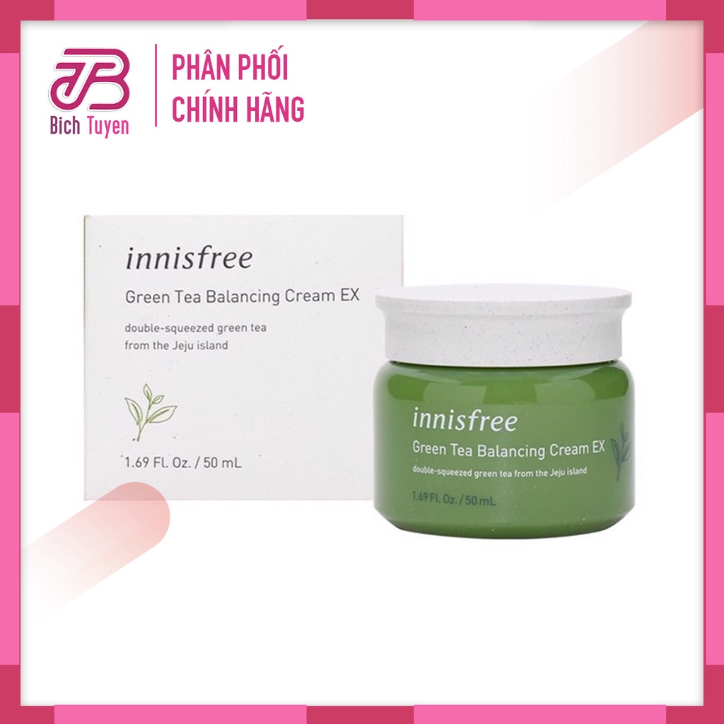 Kem Dưỡng Cân Bằng Độ Ẩm INNISFREE Green Tea Balancing Cream Ex- Kem Dưỡng Trà Xanh