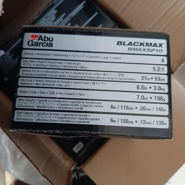 Máy câu ABU GARCIA BLACKMAX SP10,20,30,60 tương đương 1000,2000,3000,5000