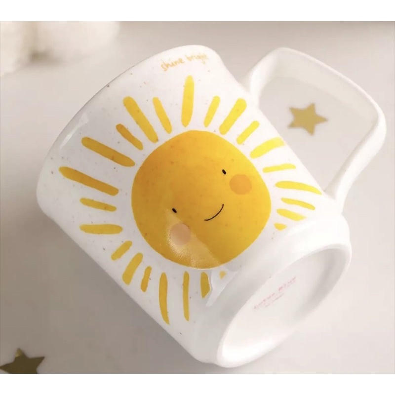 Cốc Gốm cafe Phong Cách Instagram Harajuku - Ly trà cầu vồng, ông mặt trời màu sắc tươi mới 2022