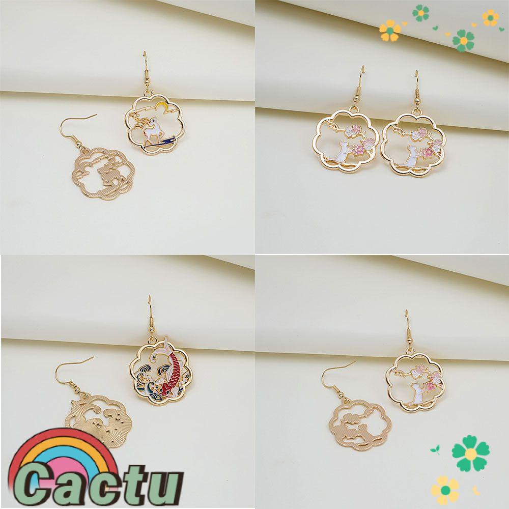 Bông Tai Dạng Rỗng Nhiều Màu Sắc Thời Trang