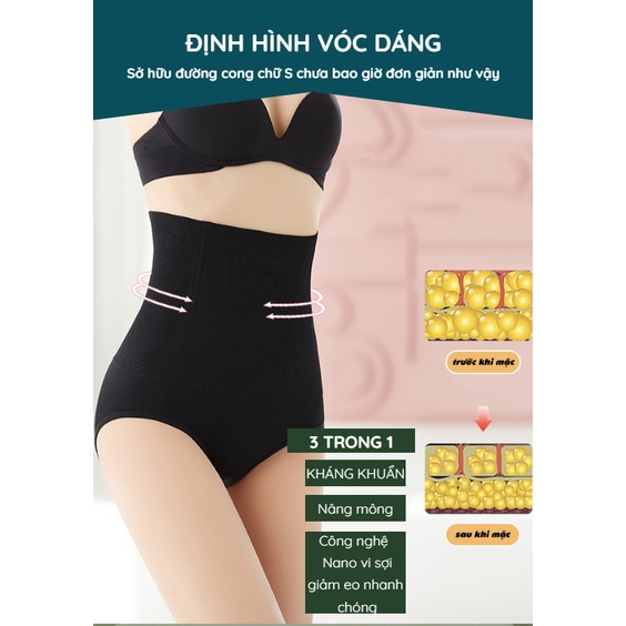 Quần lót gen xoá bụng, quần gen nịt bụng chất cotton thoáng khí thoải mái khi mặc, giảm eo tạo dáng