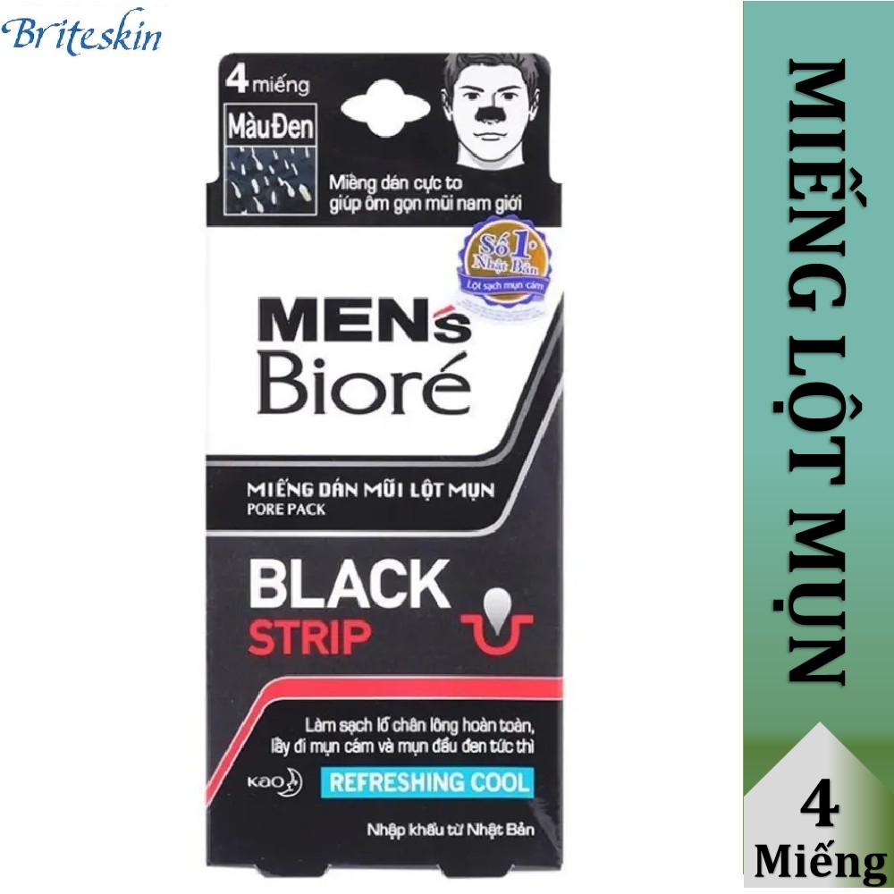 Miếng Dán Lột Mụn Cho Nam Kao Bioré Men Pore Pack (4 Miếng)