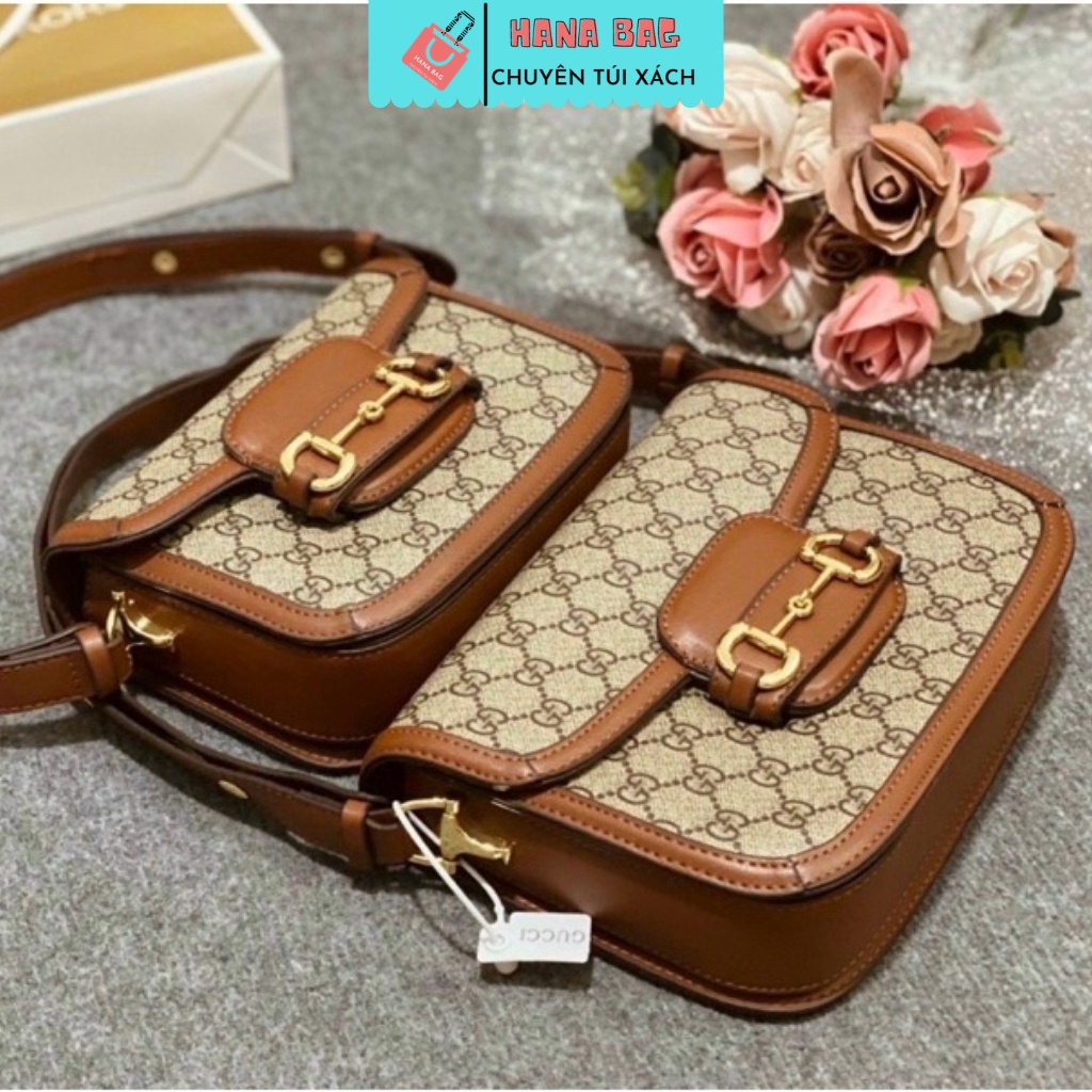 Túi xách nữ Gu C size 22cm và 25cm bên trong da lộn full box - Hana Bag