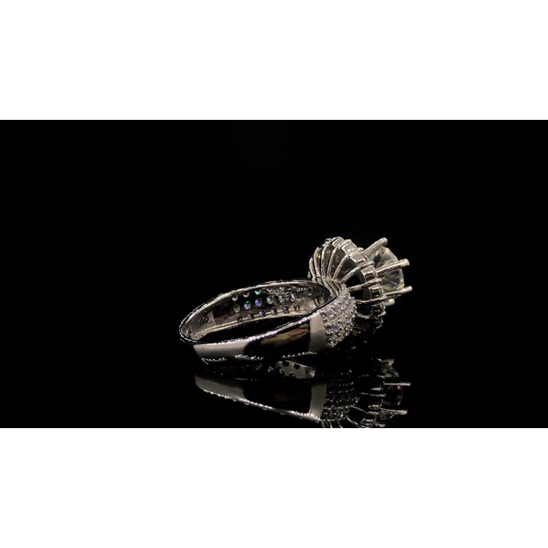 Nhẫn moissanite: Chủ Moissanite 7,2ly+ Tấm Moissanite; Bạc mạ bạh kim TUYỂN NHỮNG VIÊN MOISSANITE ĐẸP NHẤT