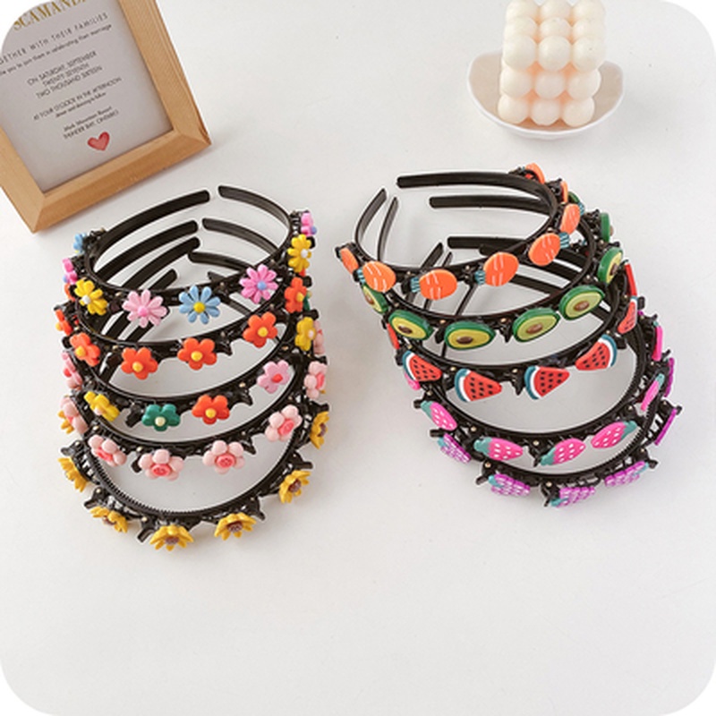 Băng Đô Bện Dây Họa Tiết Hoạt Hình Dễ Thương Cho Bé Gái