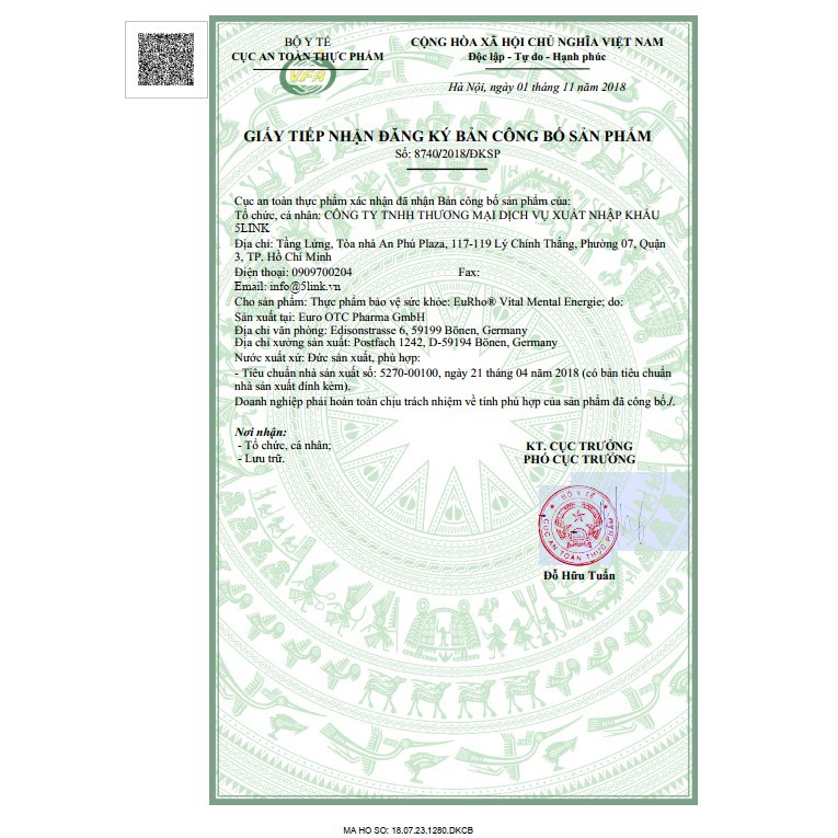 Viên uống giúp tỉnh táo, bổ não Đức, cải thiện trí nhớ EuRho Vital Mental Energie 30 Viên - giảm căng thẳng, mất ngủ