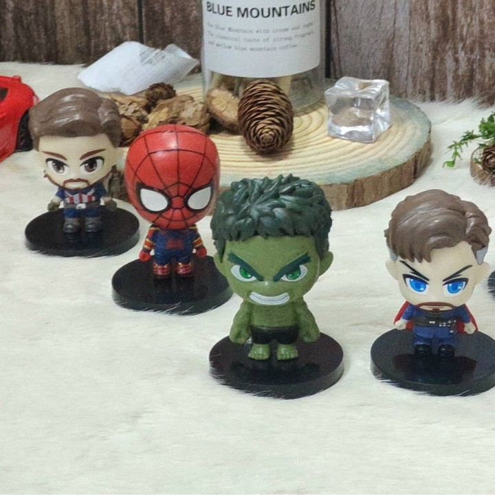 Mô hình 6 siêu anh hùng Marvel Chibi để bàn đáng yêu – The Avenger Chibi