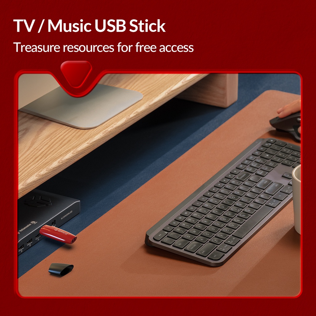 Ổ Đĩa Flash USB 2.0 ORICO 32GB Chất Liệu ABS Màu Đen Và Đỏ Dành Cho Máy Tính / TV / Xe Hơi U2-S