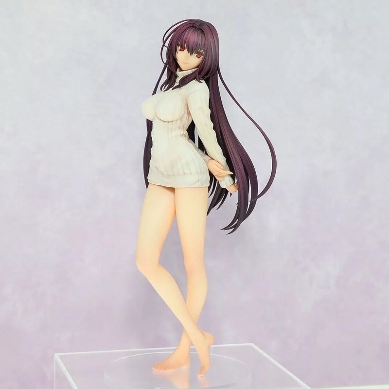 Fate Grand Order Anime Figure Scáthach Sexy Plush Half-Length Home Outfit Ver Mature Sexy Beautiful Girl Hentai Figure Model Toy