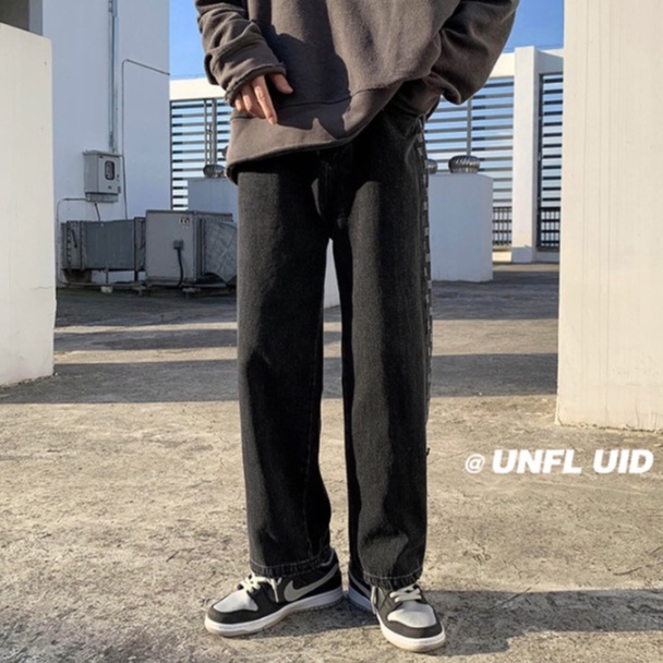 Quần jean nam dài ống rộng thời trang dành cho Hàn Quốc quần bò nam đẹp Simple baggy jean nam Fashion quần jean ống rộng unisex