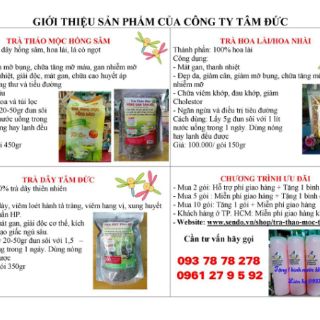 Trà thảo mộc hồng sâm Tâm Đức