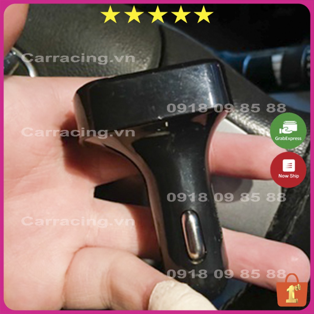 Tẩu Sạc Ô Tô CARRACING Cốc sạc xe hơi Bluetooth 5.0 Tốc Độ Nhanh 3.0 Cho Xe Hơi có nút MENU VÀ FM | BigBuy360 - bigbuy360.vn