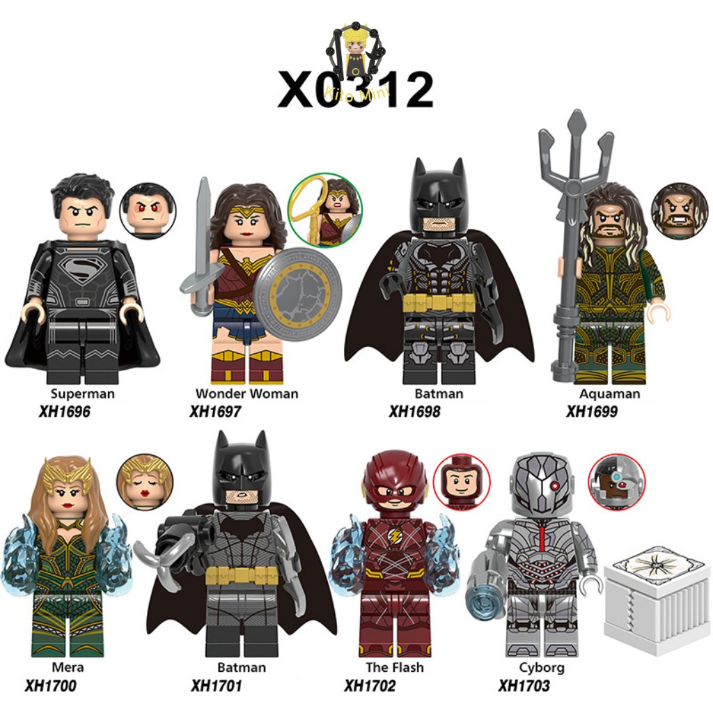 Lego Minifigures Lắp Ráp Mô Hình Nhân Vật Phim Truyện Siêu Anh Hùng Batman Người Dơi Superman Justice league X0312