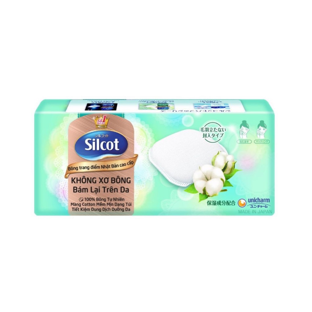 [QUÀ TẶNG] Bông tẩy trang (trang điểm) Silcot Nhật Bản hộp 10 miếng