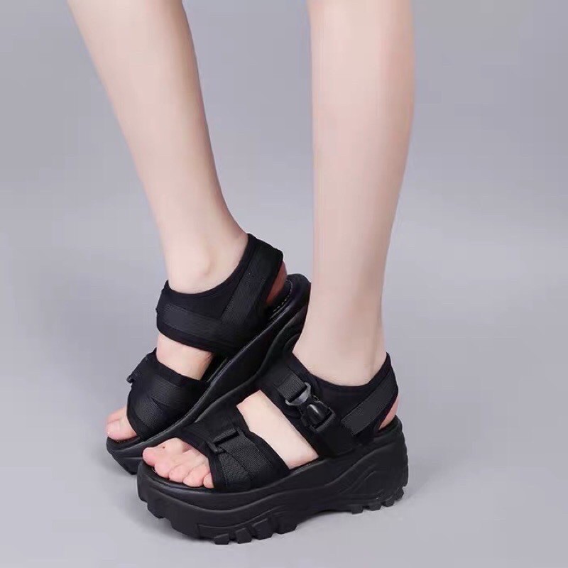 [video] Dép Sandal Nữ Đế Bánh Mì 💖 FREESHIP 💖 Sandal Học Sinh đế Bánh Mỳ 2 Màu Siêu Hot