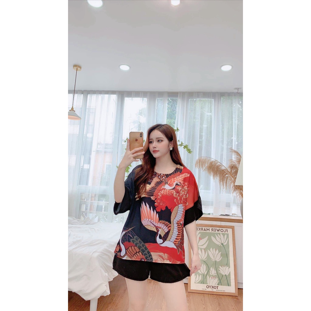 Bộ đồ mặc nhà tay ngắn quần ngắn chất mango
