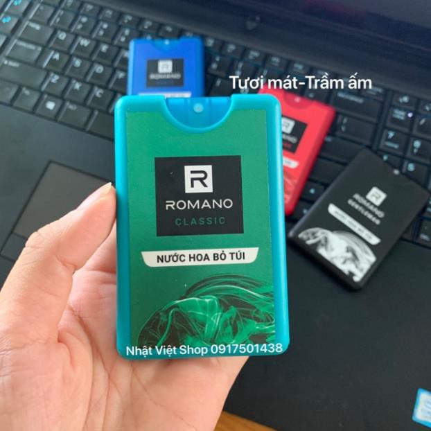 [Hàng quà tặng] Nước Hoa Bỏ Túi Romano (18ml)