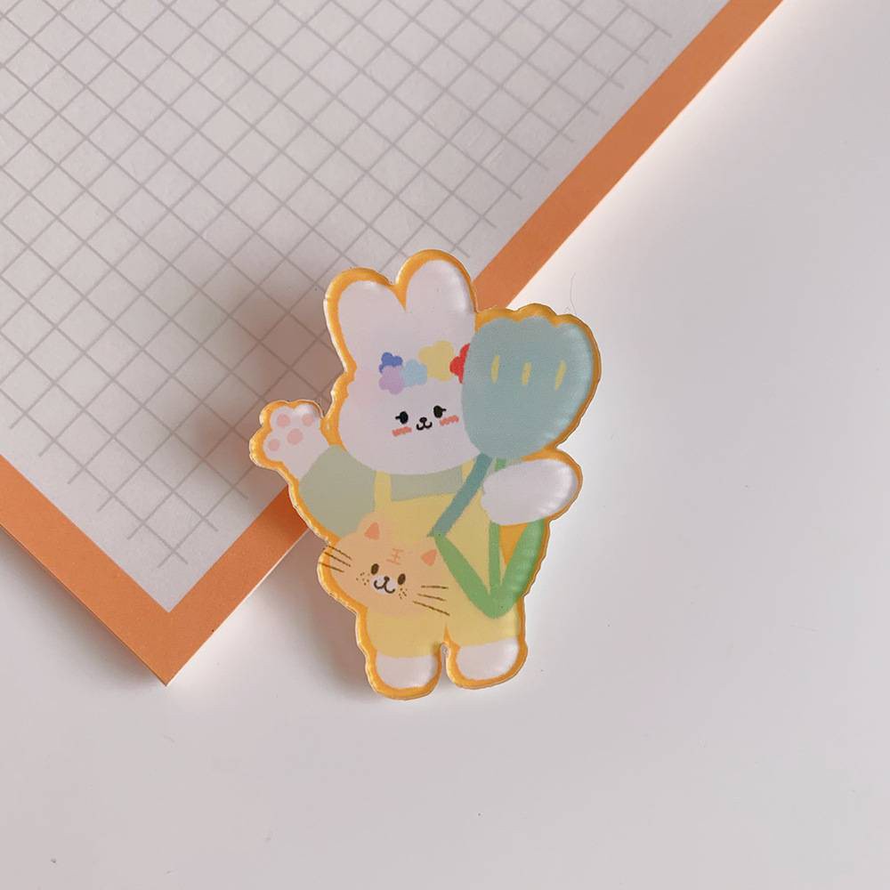 Huy Hiệu Cài Áo Hình Động Vật Hoạt Hình Dễ Thương