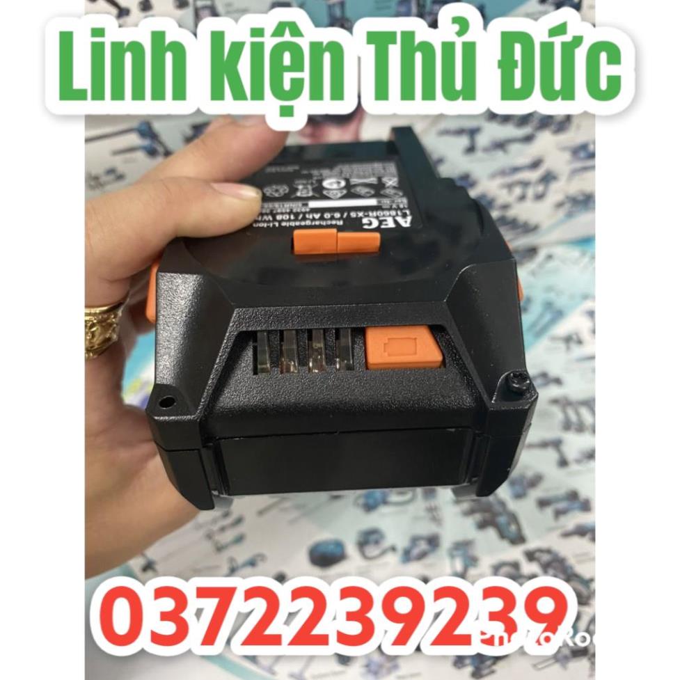 Lktd BN. Vỏ mạch pin AEG - RidGid 18V 6.0Ah Li-ion, Led báo pin và nhận sạc zin.