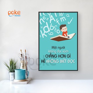 Tranh canvas- một người không đọc sách...