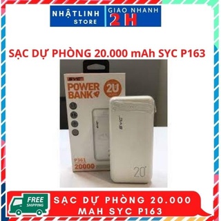 Sạc dự phòng,Cục Sạc Dự Phòng cao cấp tự ngắt khi sạc đầy hàng chính hãng BYZ SYC 20000mAh,bảo hành 12 tháng
