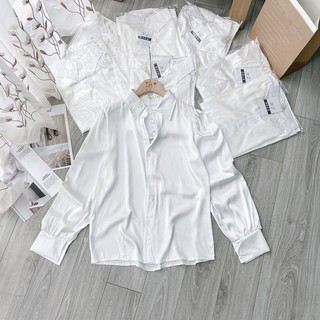 Áo sơ mi TAY BỒNG, CỔ ĐỨC chất lụa ngọc - SCXA04
