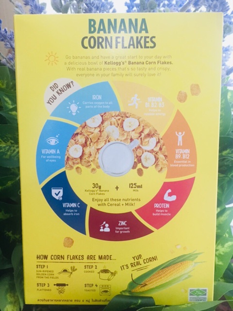 Ngũ cốc ăn sáng Kellogg's Corn Flakes Banana 180g