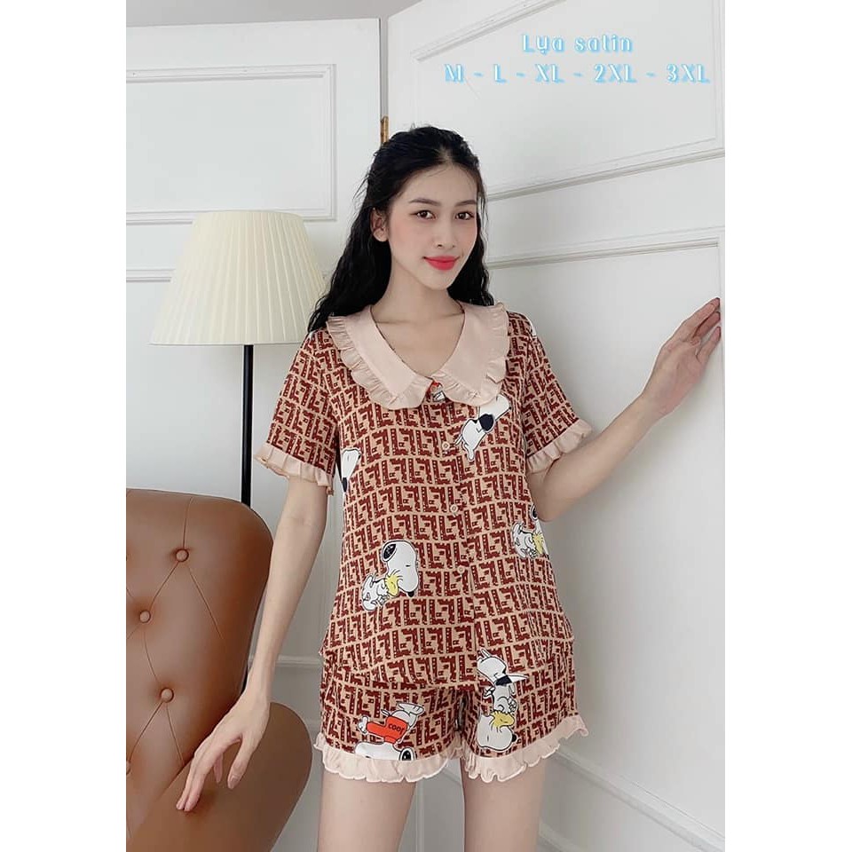 Bộ mặc nhà đùi bèo lụa satin