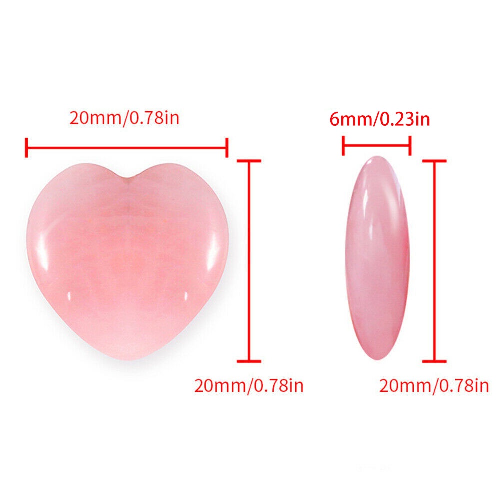 Set 10 viên đá thạch anh 2cm hình trái tim màu sắc ngẫu nhiên trang trí bể cá