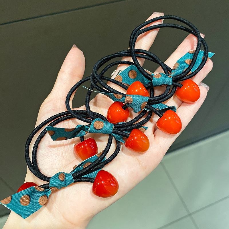 Dây Buộc Tóc Dây Cột Tóc Hàn Quốc Quả Anh Đào Phụ Kiện Thời Trang Cho Nữ AB104