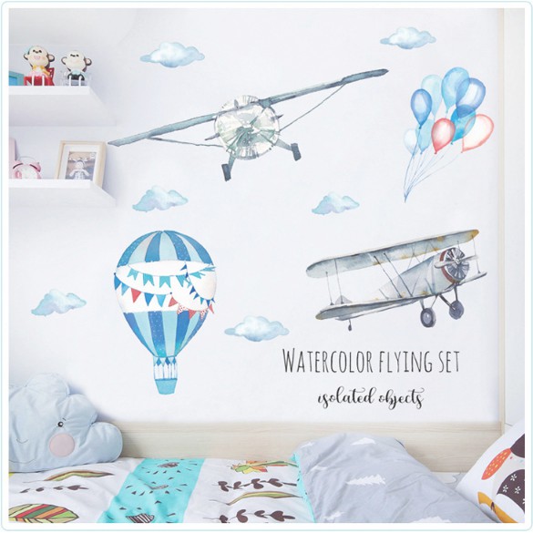 Decal trang trí tường - Bầu Trời WATERCOLOR