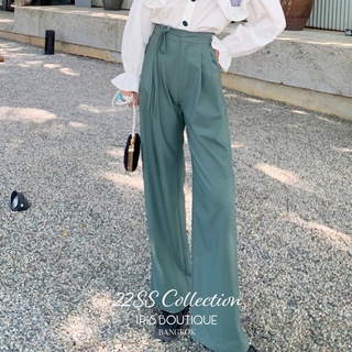 「hàng sẵn」 iris boutique ip223762 22/ss spring green pants quần nữ