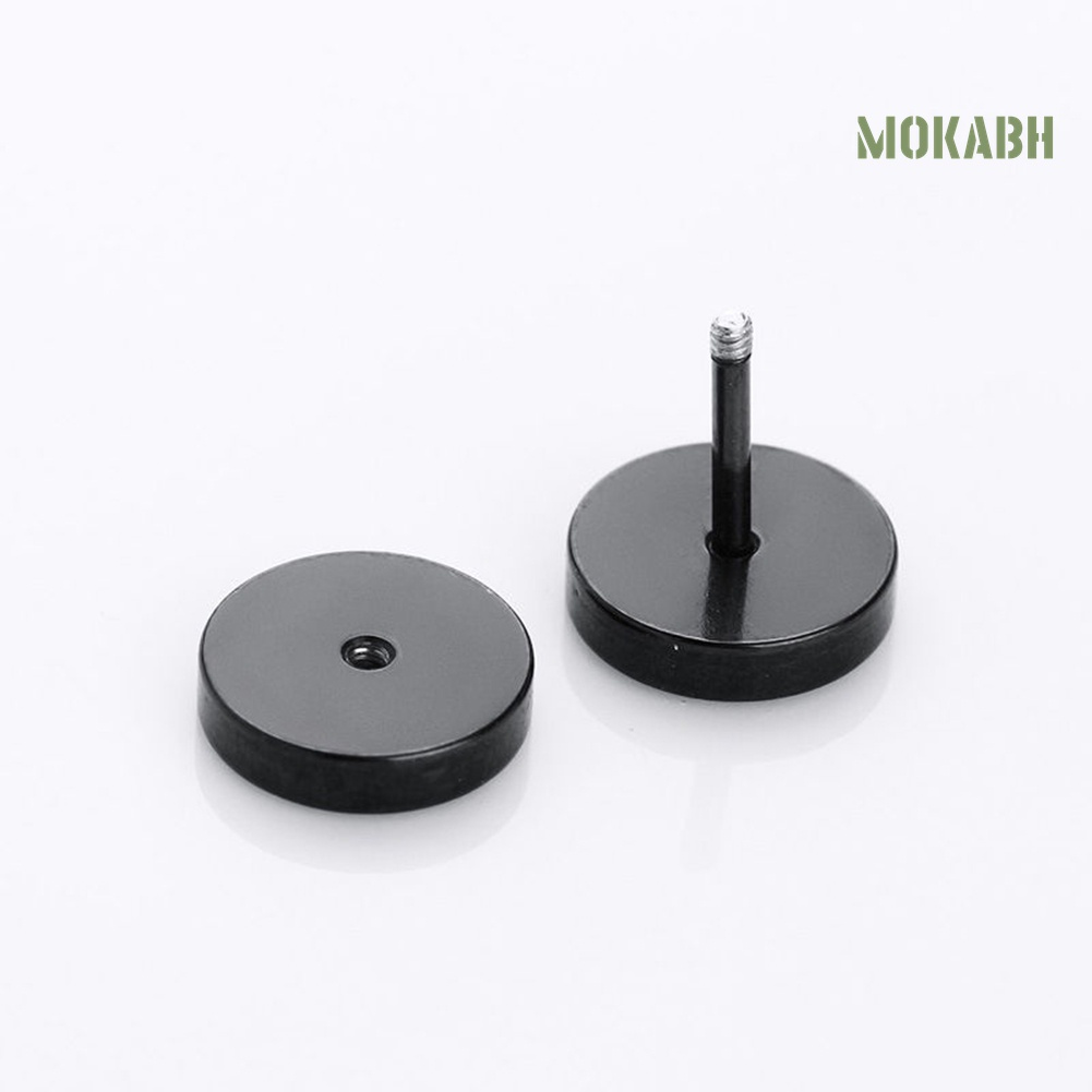 Khuyên Tai Tròn Màu Đen Bằng Thép Không Gỉ 3mm-14mm