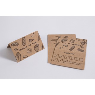 Nhận in danh thiếp, Namecard đôi 2, giấy kraft 280- In Bạch Dương