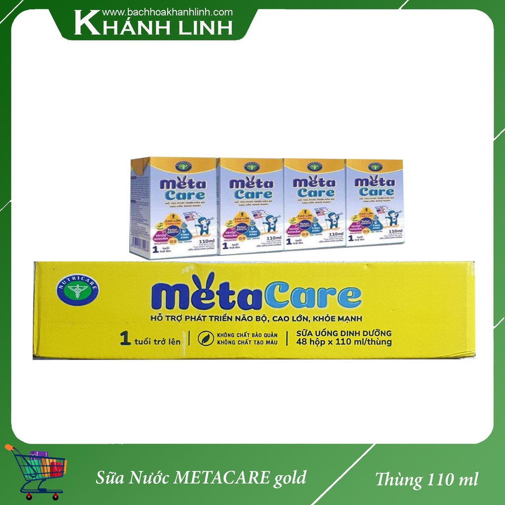 Sữa bột pha sẵn metacare Gold 110ml x48 hộp