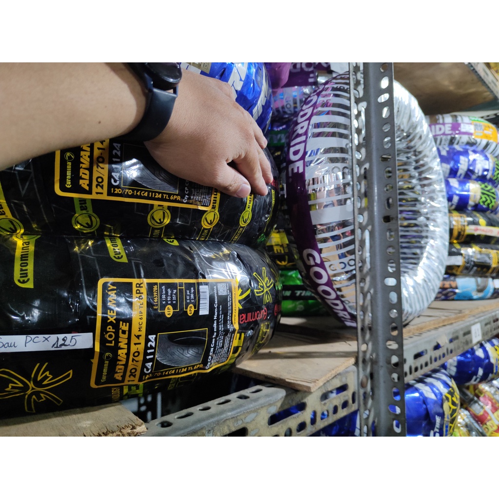 Vỏ  120/70-14 EUROMINA Casumina,  sau PCX, lốp 120/70-14,không dùng ruột