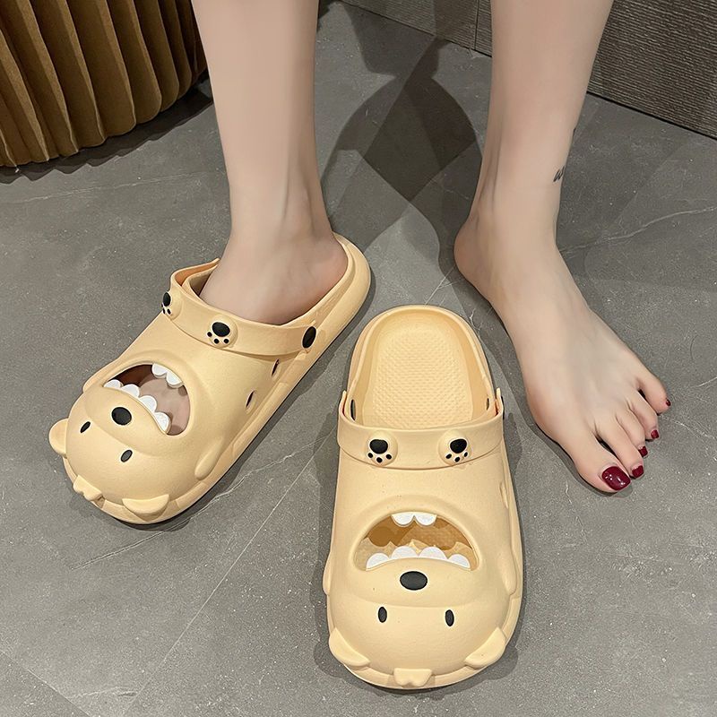 có hàng sẵn Dép Nữ Lê Đục Lỗ Chống Trượt In Hình Gấu Hoạt Hình Dễ Thương Thời Trang Mùa Hè Dành Cho Bạn Nữ TTH086