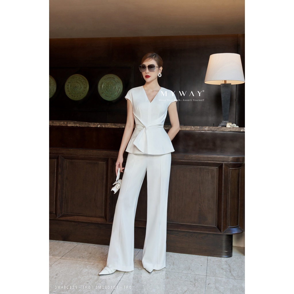 Sét Áo Sơ Mi Quần Tây Nữ MY WAY Sang Trọng Quý Phái 3MAB0829 -3MQB0101