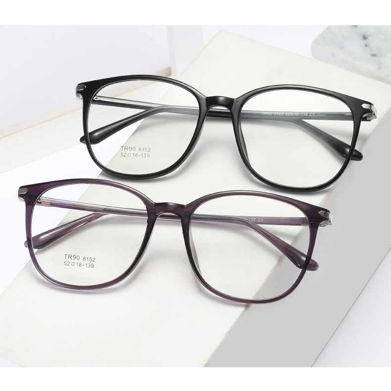Gọng kính tròn nam BEOMALL thiết kế dáng bầu theo phong cách giới trẻ năng động cá tính siêu đẹp 8152