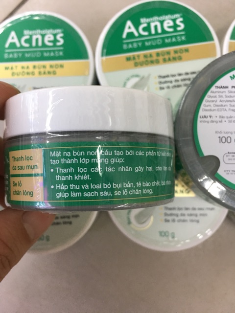 Mặt nạ bùn non Acnes sáng da, se nhỏ lỗ chân lông.