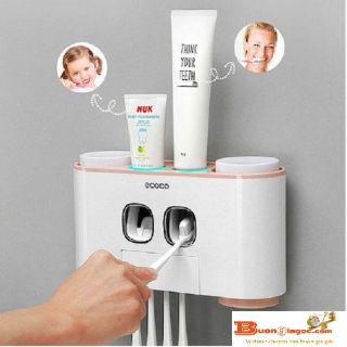 Bộ nhả kem đánh răng kèm 4 cốc cao cấp Ecoco E1802