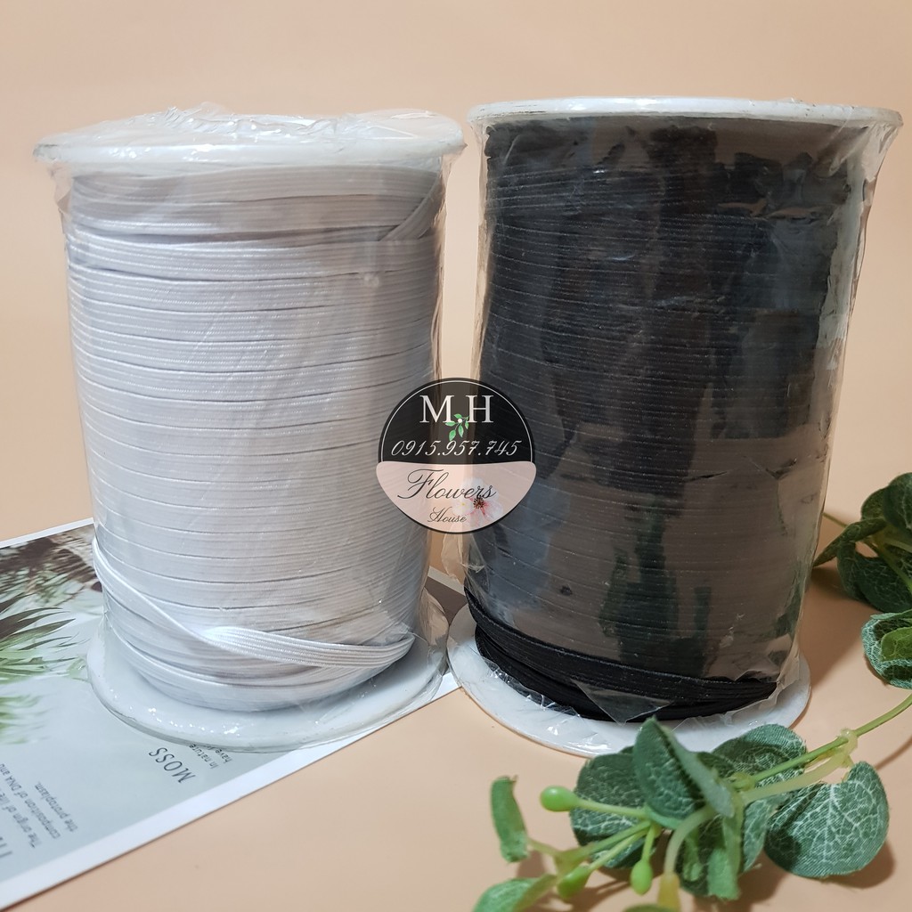 Cuộn 100 mét dây thun quần size 0.5cm chun quần áo co giãn tốt Maihoaflower