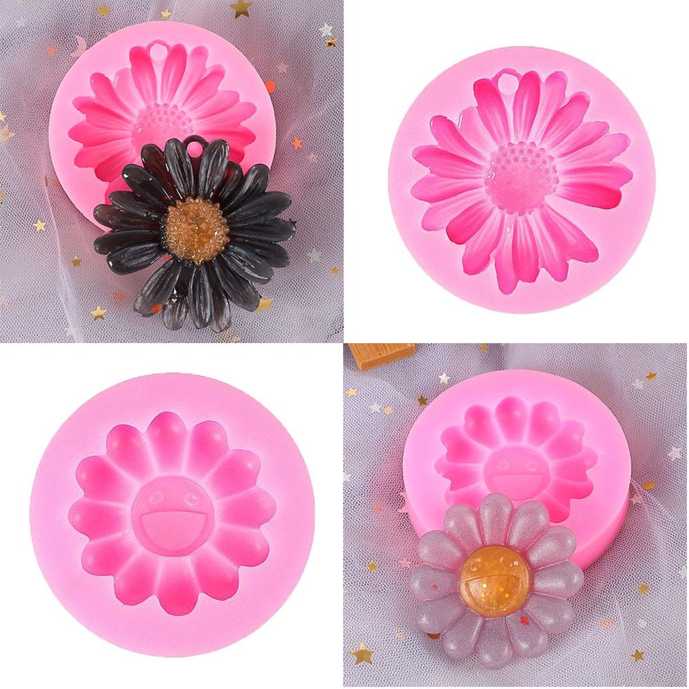Khuôn Silicone Làm Mặt Trang Sức Hình Hoa Hướng Dương DIY