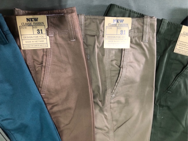 Quần Short Kaki Nam Trung Niên 5 Màu Chất Cotton Cao Cấp Mềm Mại.