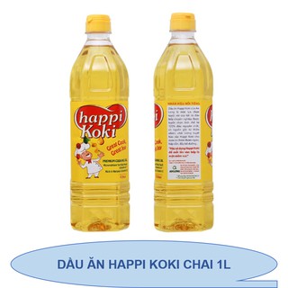 Dầu ăn cao cấp Happy Koki chai 1 lít