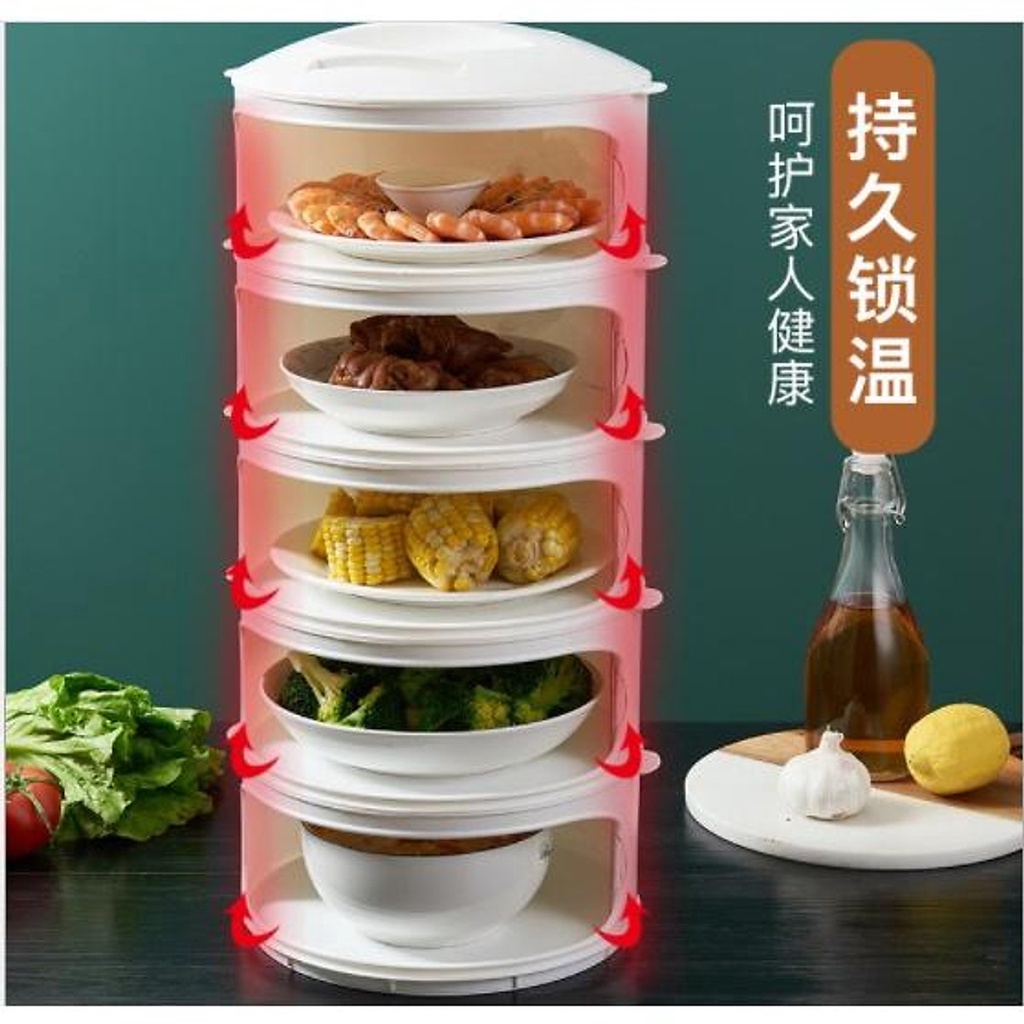 (loại1)Lồng bàn 5 TẦNG, hộp đựng thức ăn GIỮ NHIỆT CHỐNG BỤI , CHỐNG CÔN TRÙNG ĐA NĂNG TIỆN DỤNG