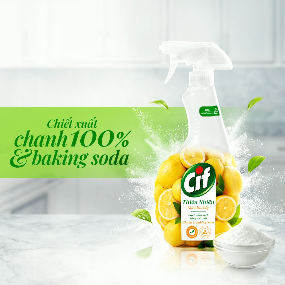 Combo 2 Nước Lau Đa Năng Cif Thiên Nhiên 500ml